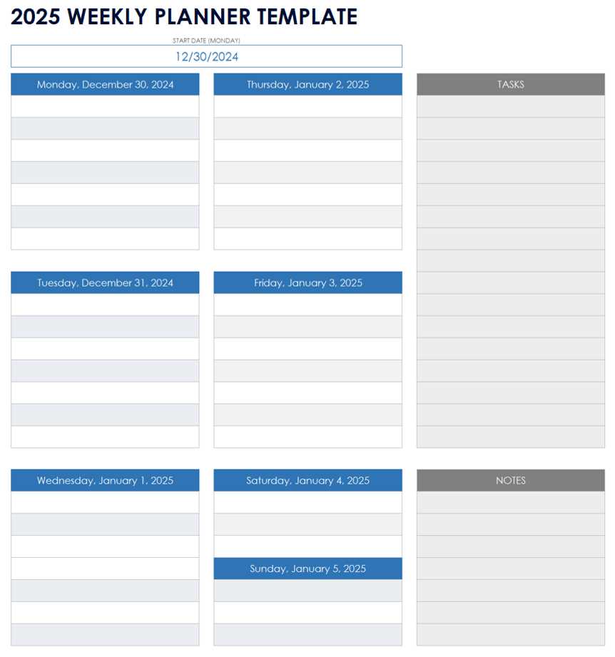 training calendar template 2025