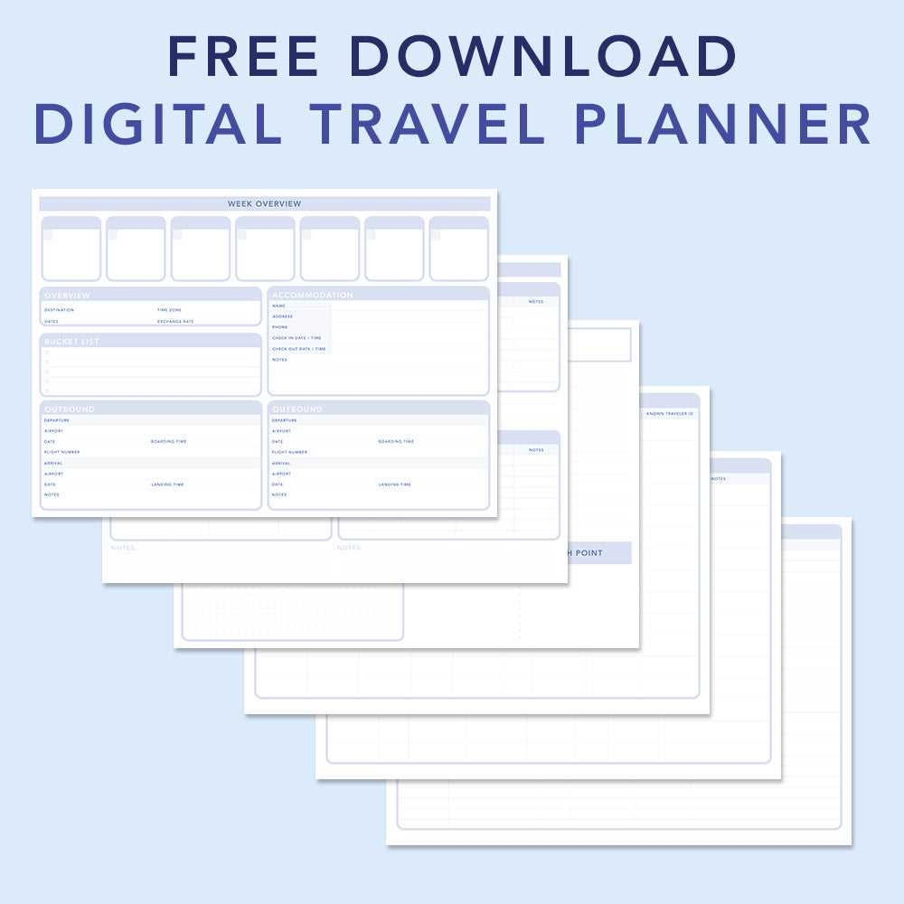 travel calendar template free