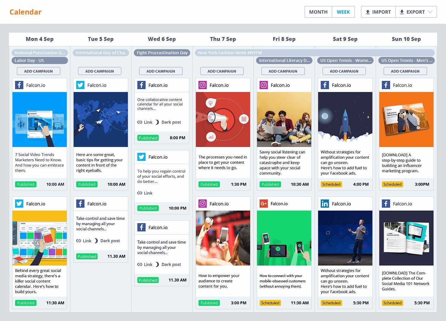 trello social media content calendar template