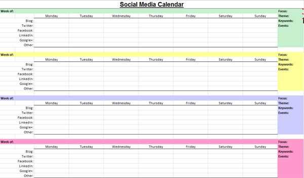 twitter calendar template