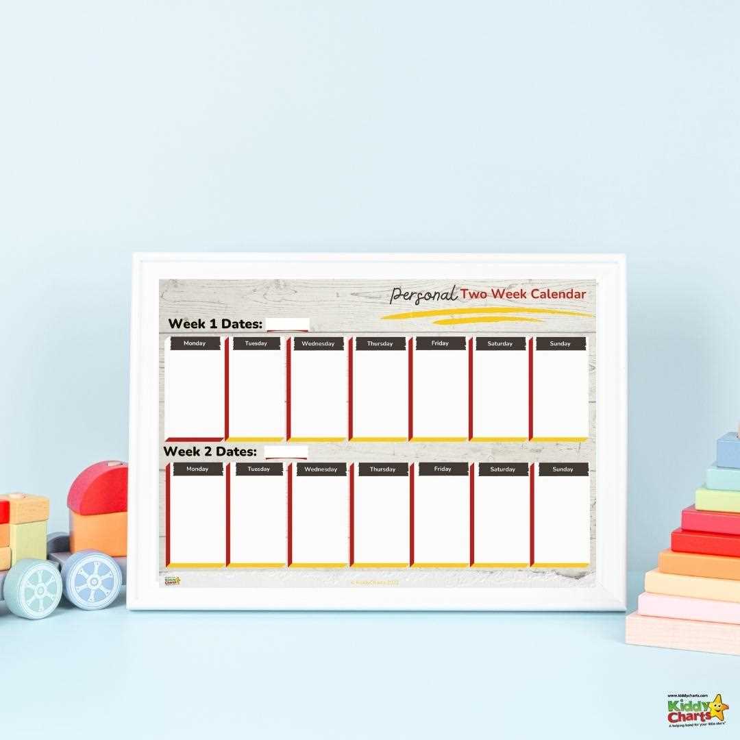 two week blank calendar template