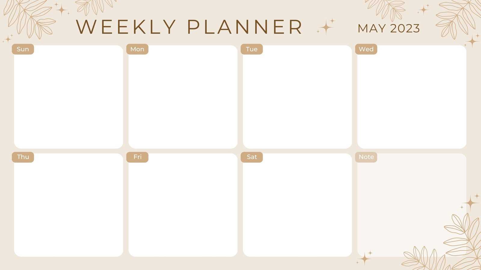 two week blank calendar template
