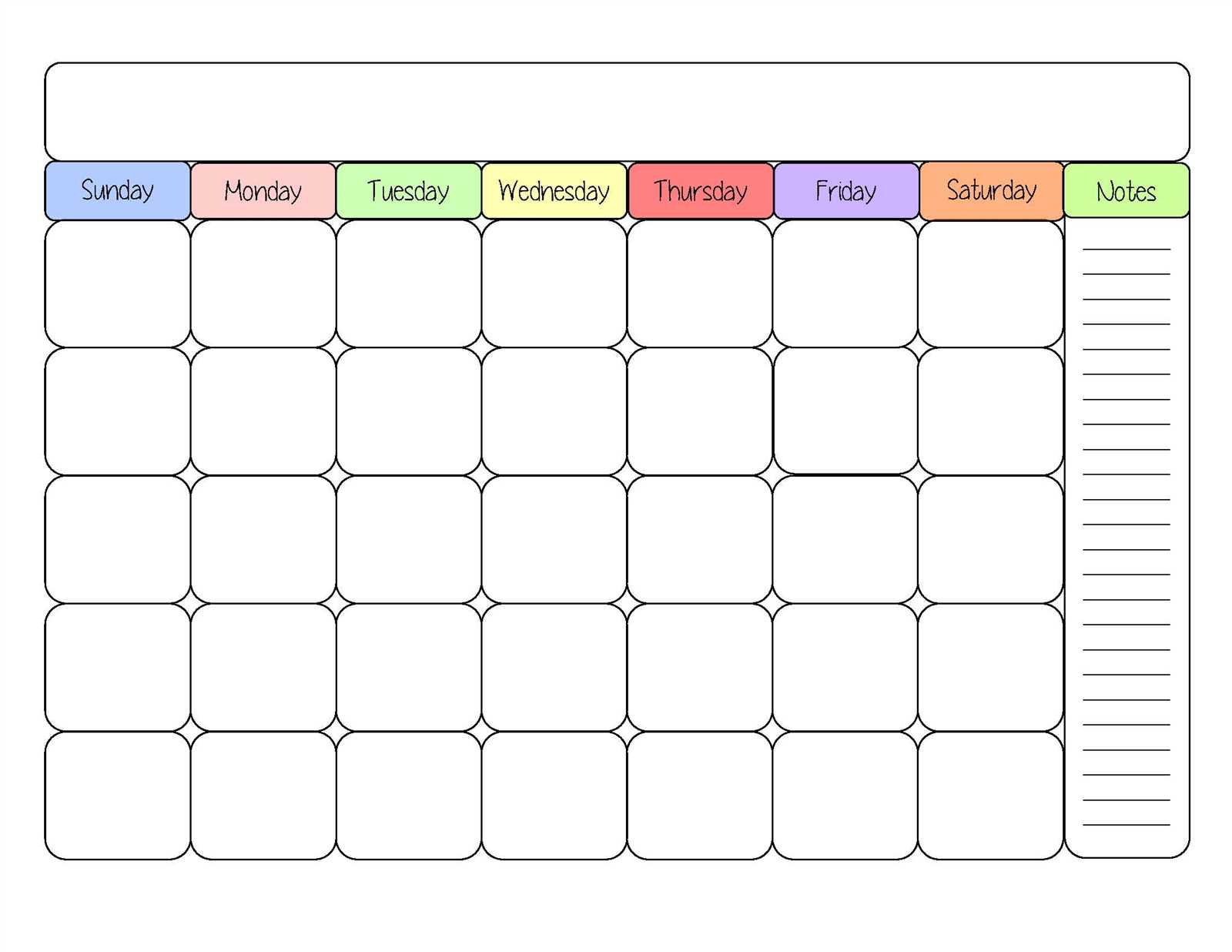 type in calendar template