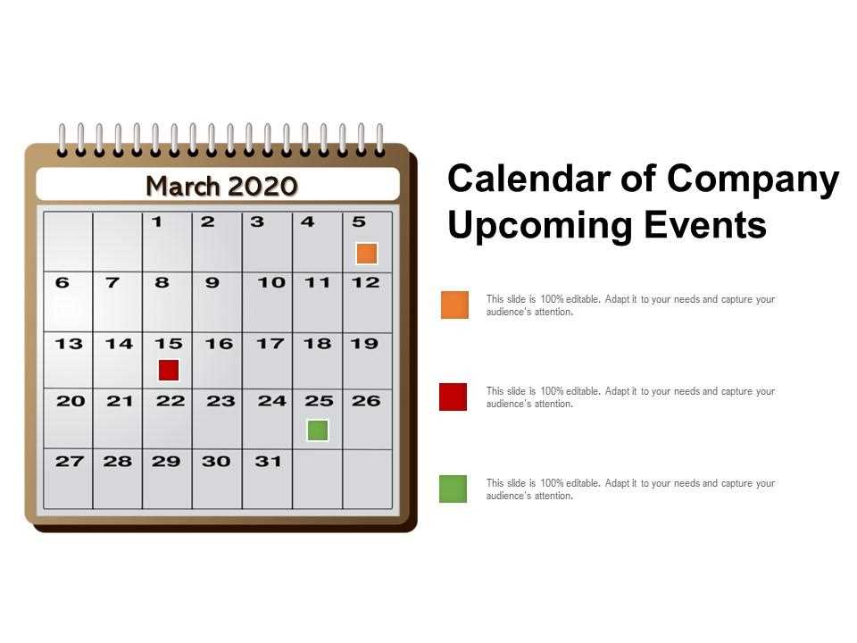 upcoming events calendar template