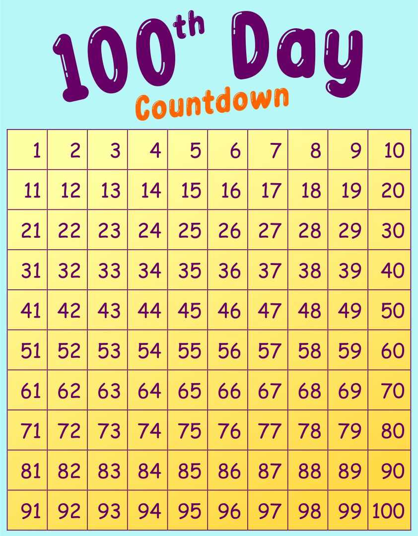 vacation countdown calendar template