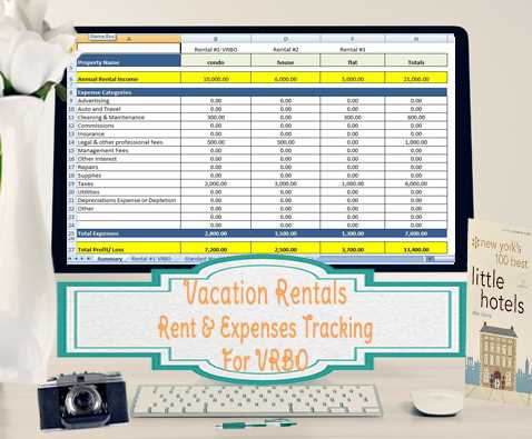 vacation rental calendar template