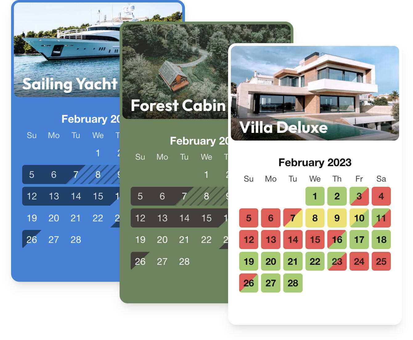 vacation rental calendar template