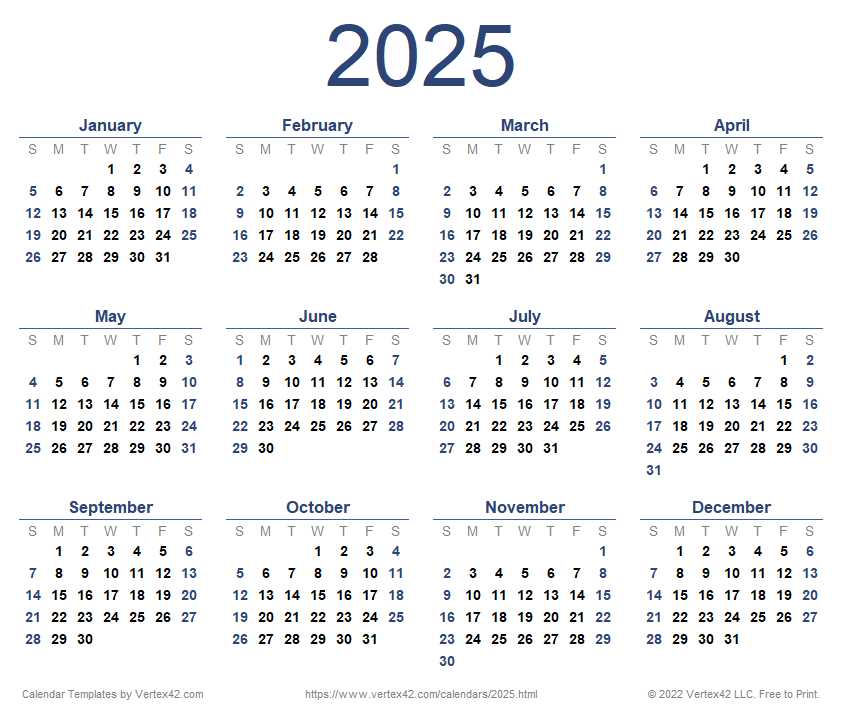 vertical calendar template 2026
