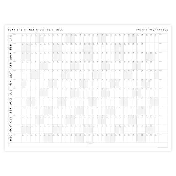 wall calendar template 2025