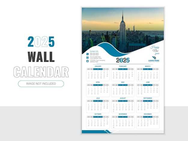 wall calendar template 2025