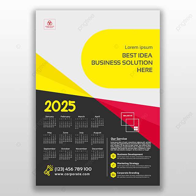 wall calendar template 2025