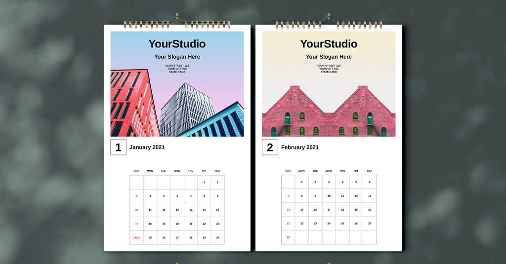 wall calendar template indesign