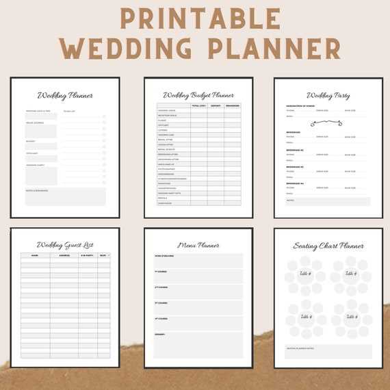 wedding planning calendar template