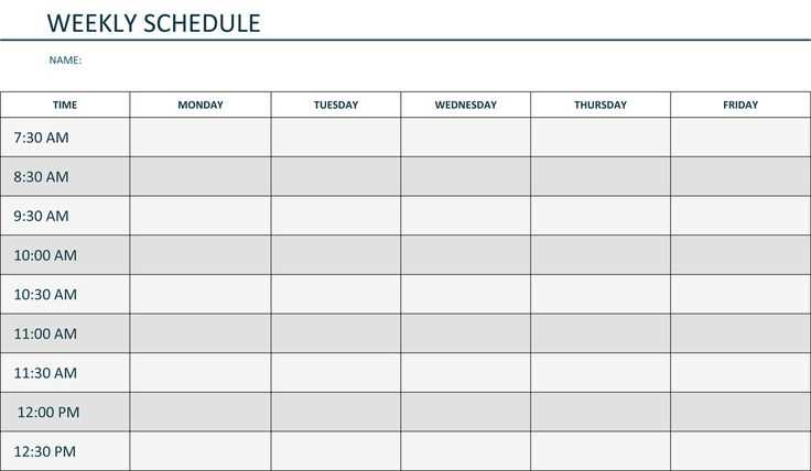 weekly calendar sheets template