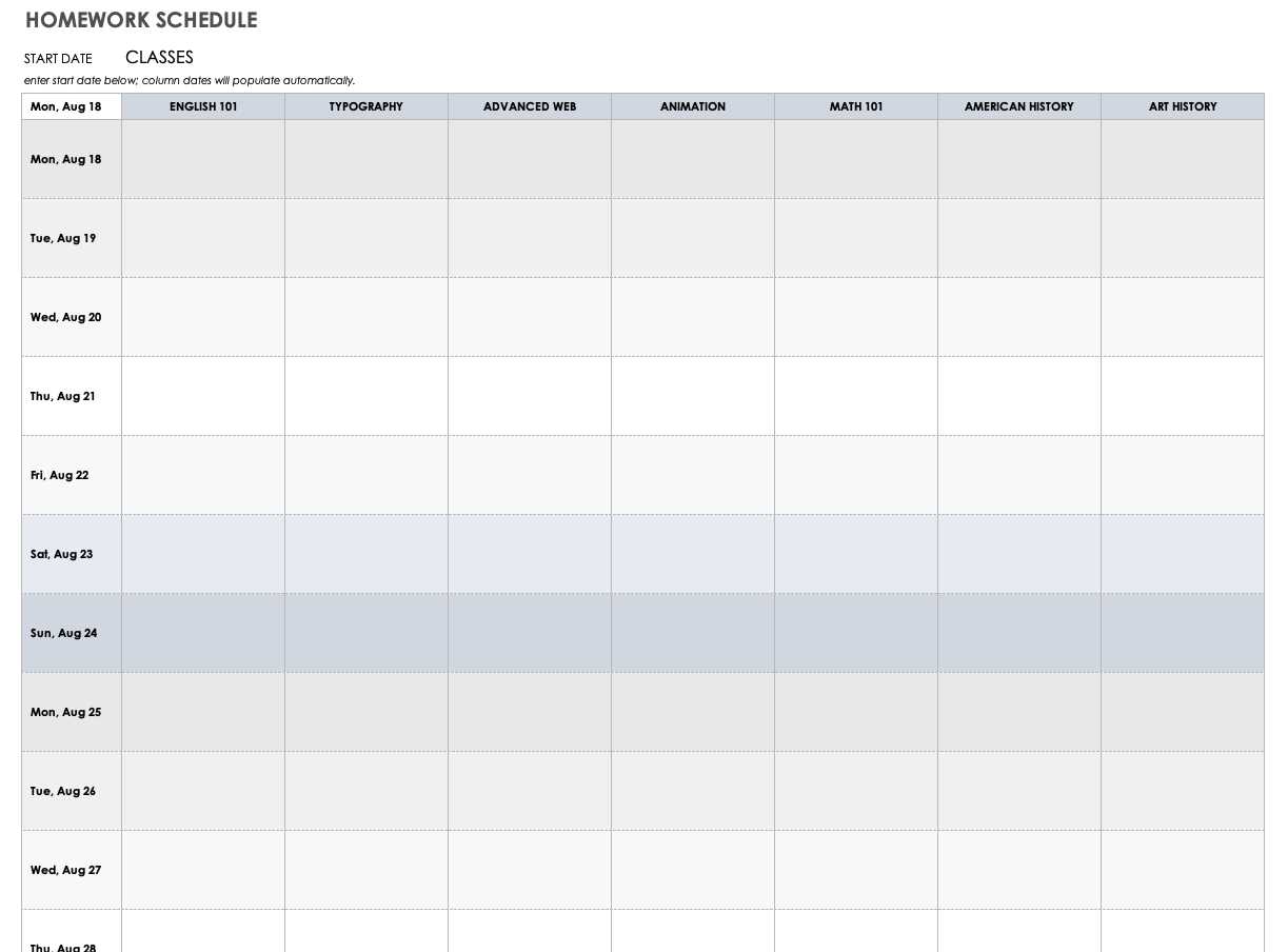 weekly calendar template 15 minute increments