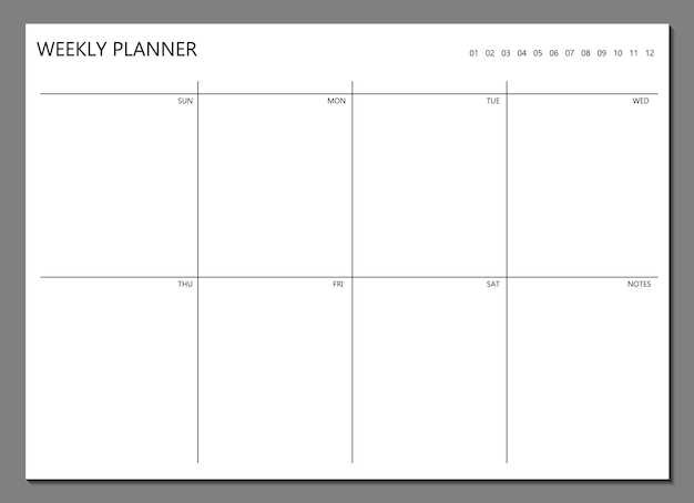 weekly calendar template blank