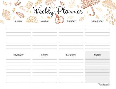 weekly calendar with time slots template