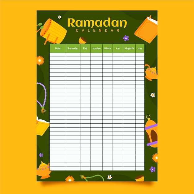 weekly prayer calendar template