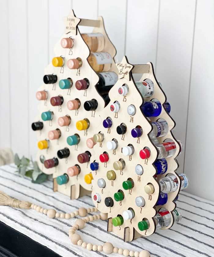 wooden wine advent calendar template