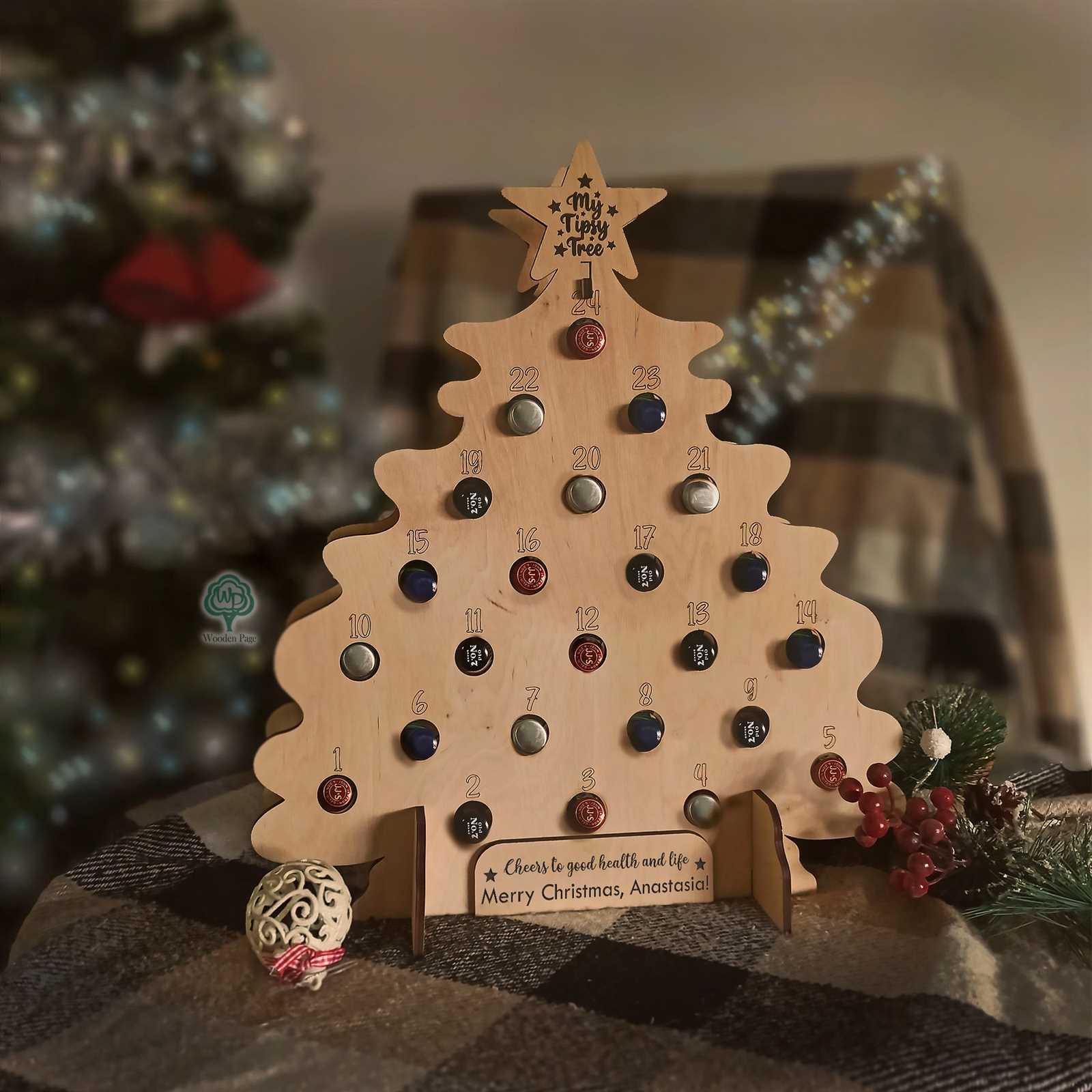 wooden wine advent calendar template