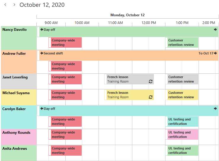 wpf calendar template