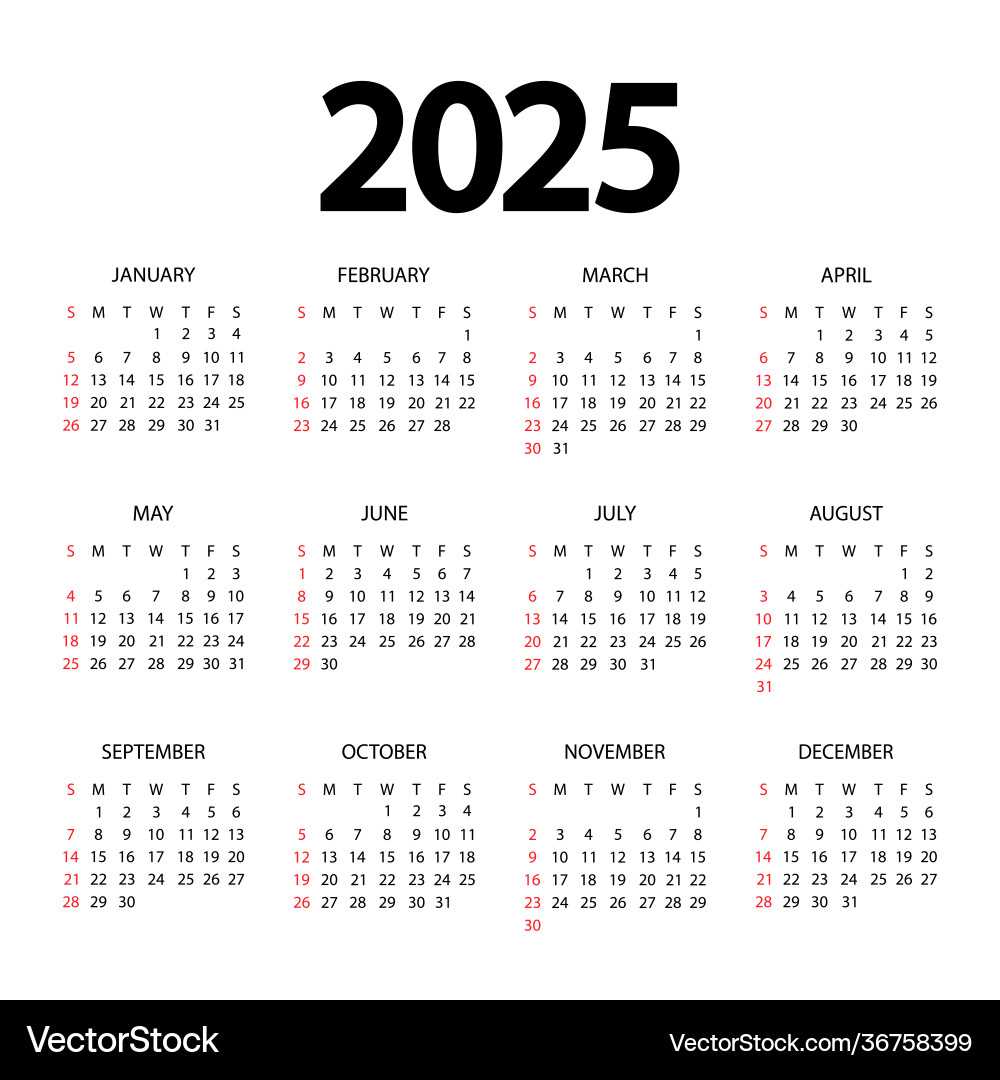 year calendar 2026 template