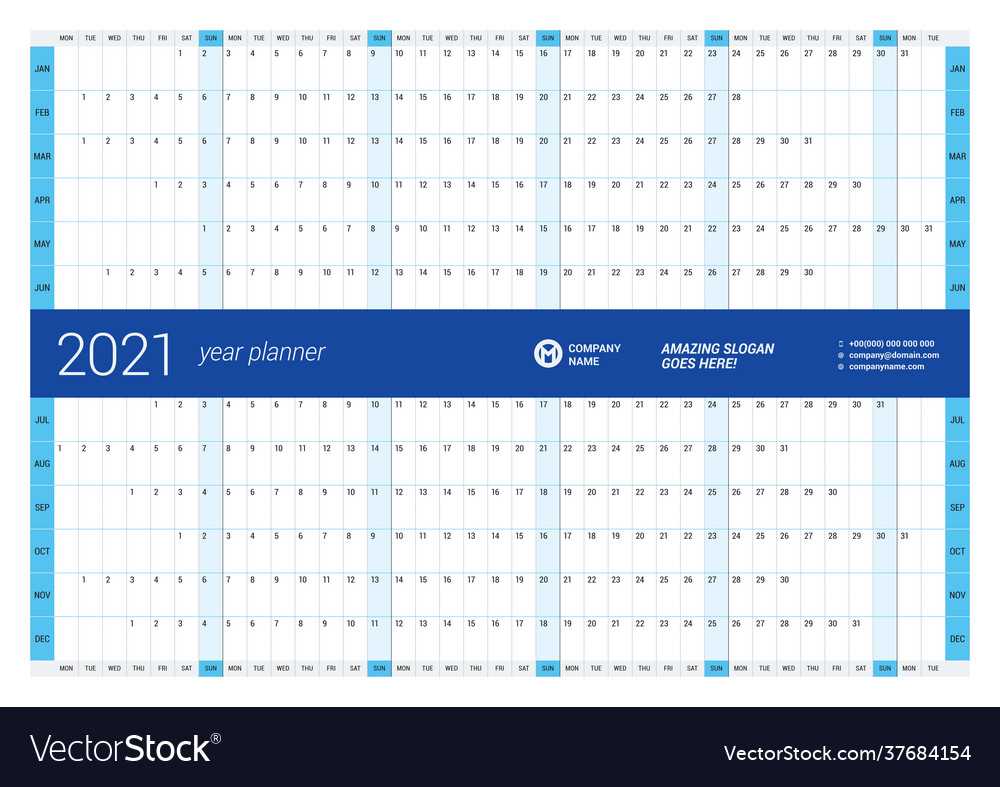 yearly calendar planner template