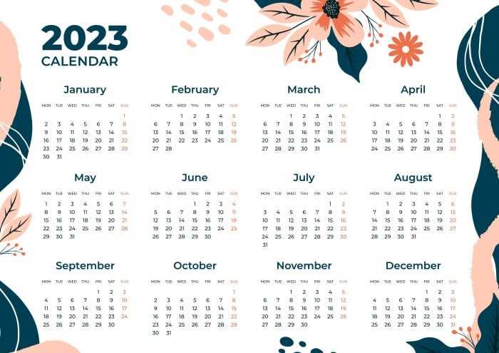 yearly calendar templates