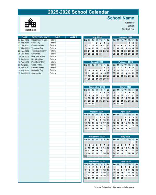 youth ministry calendar template 2026