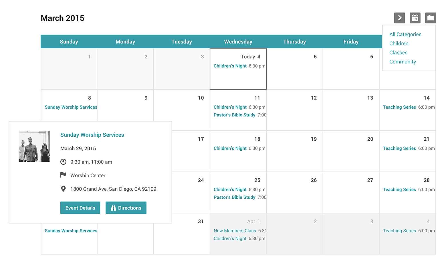 youth ministry calendar template