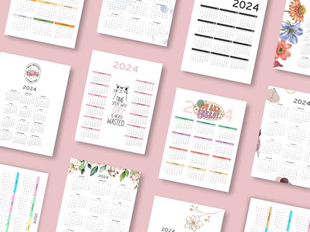 a year at a glance calendar template