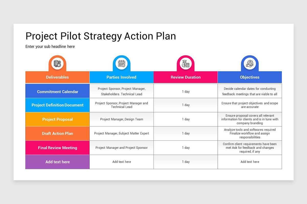 action plan calendar template