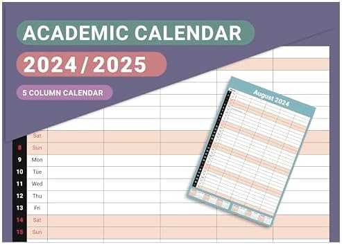 academic calendar 2025 template