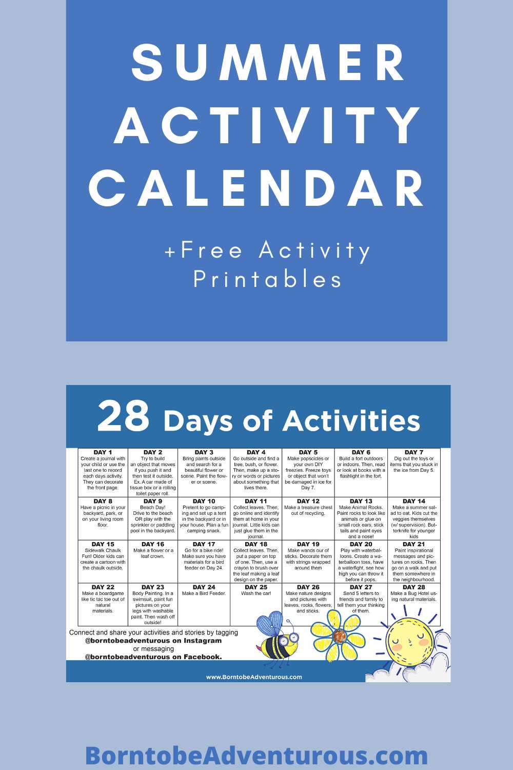 activity connection calendar template