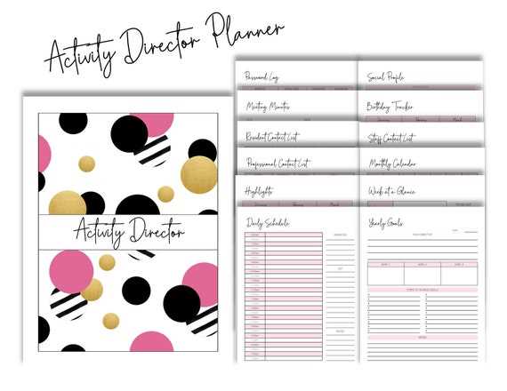 activity director calendar template