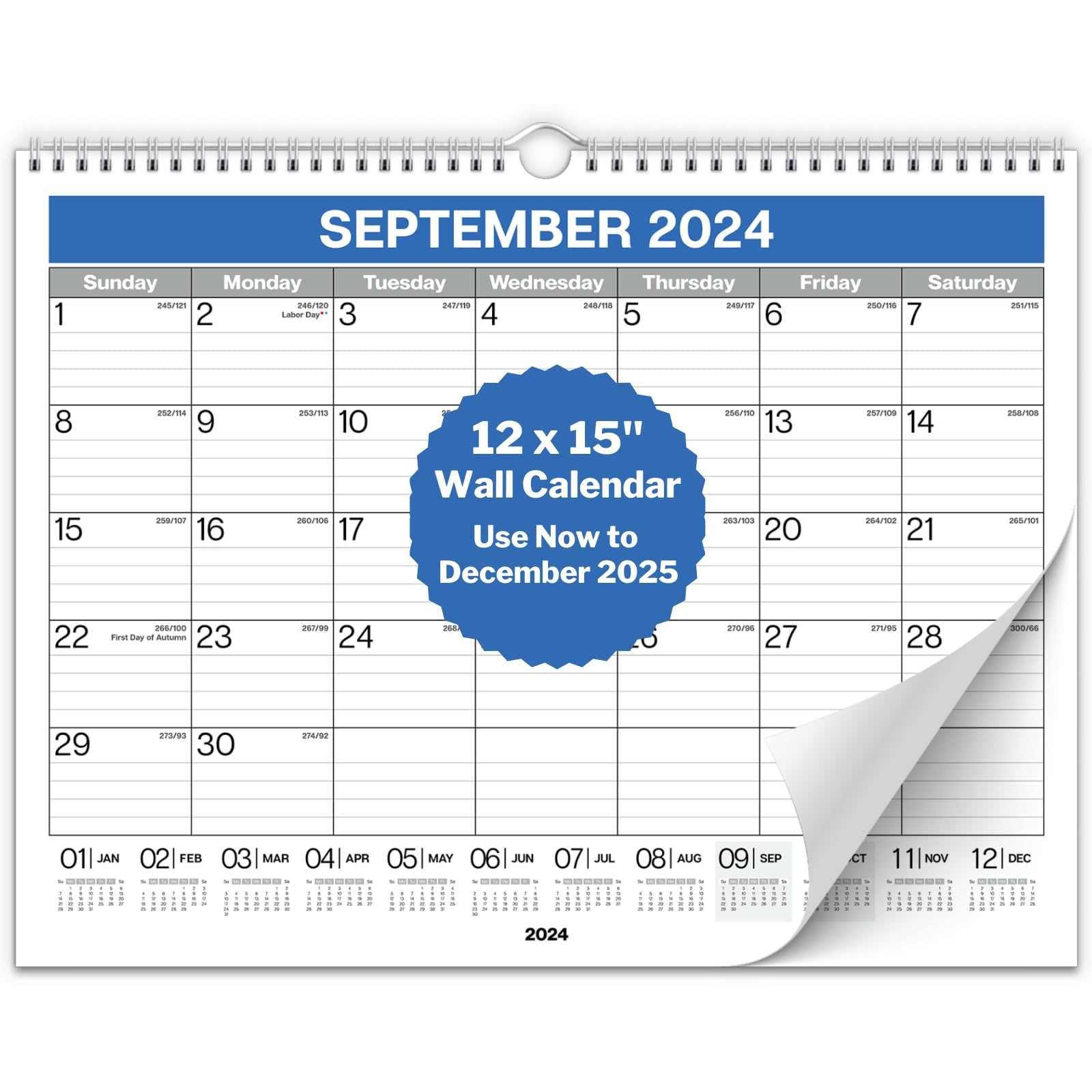 adjustable calendar template 2025