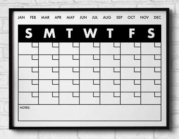 adjustable calendar template