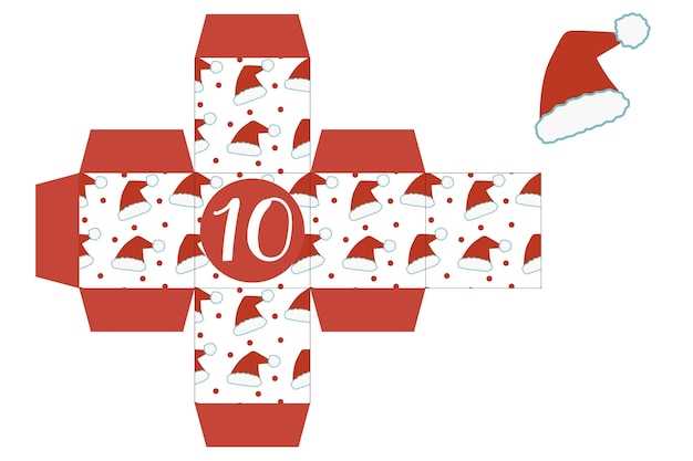 advent calendar box template