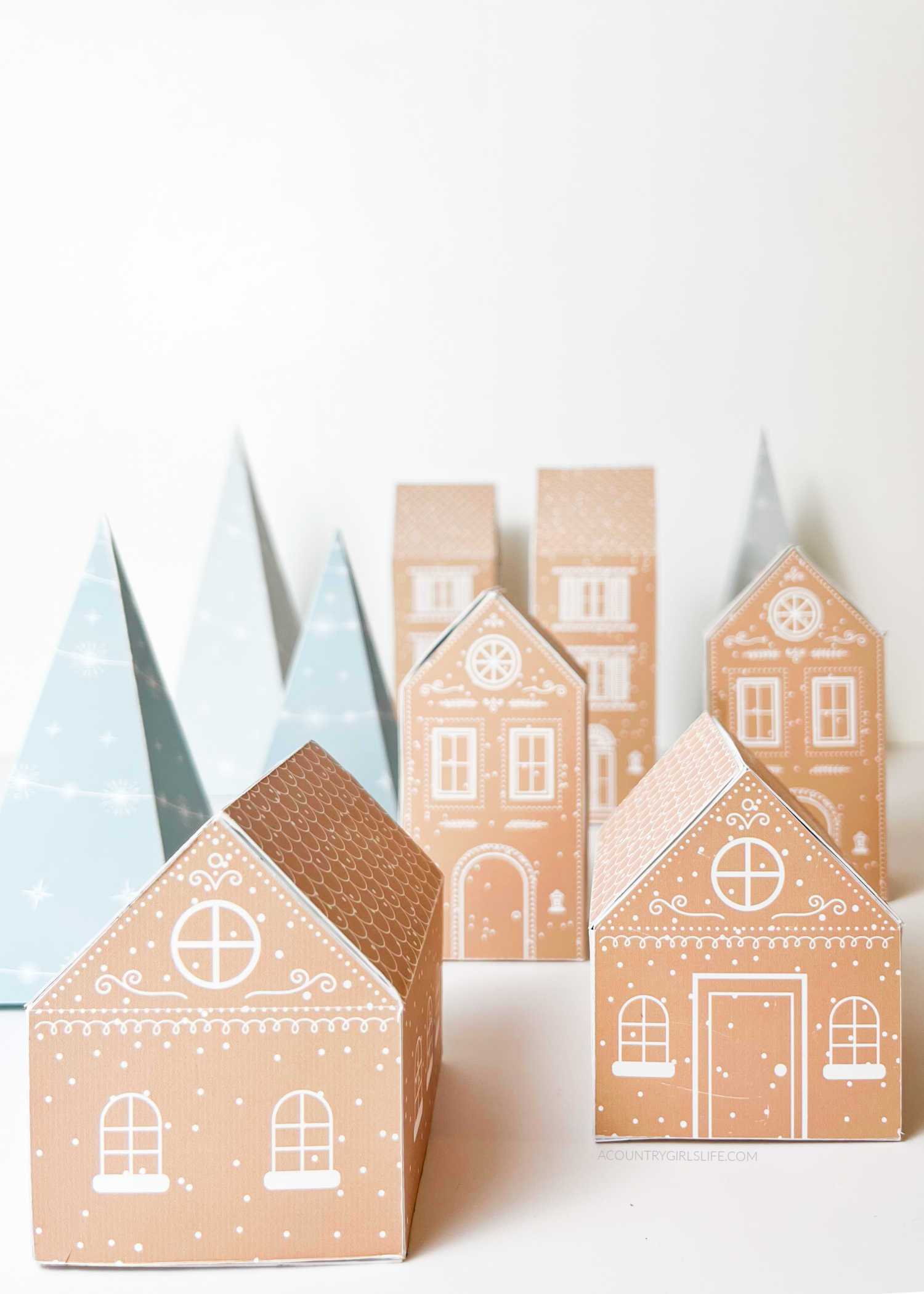 advent calendar house template