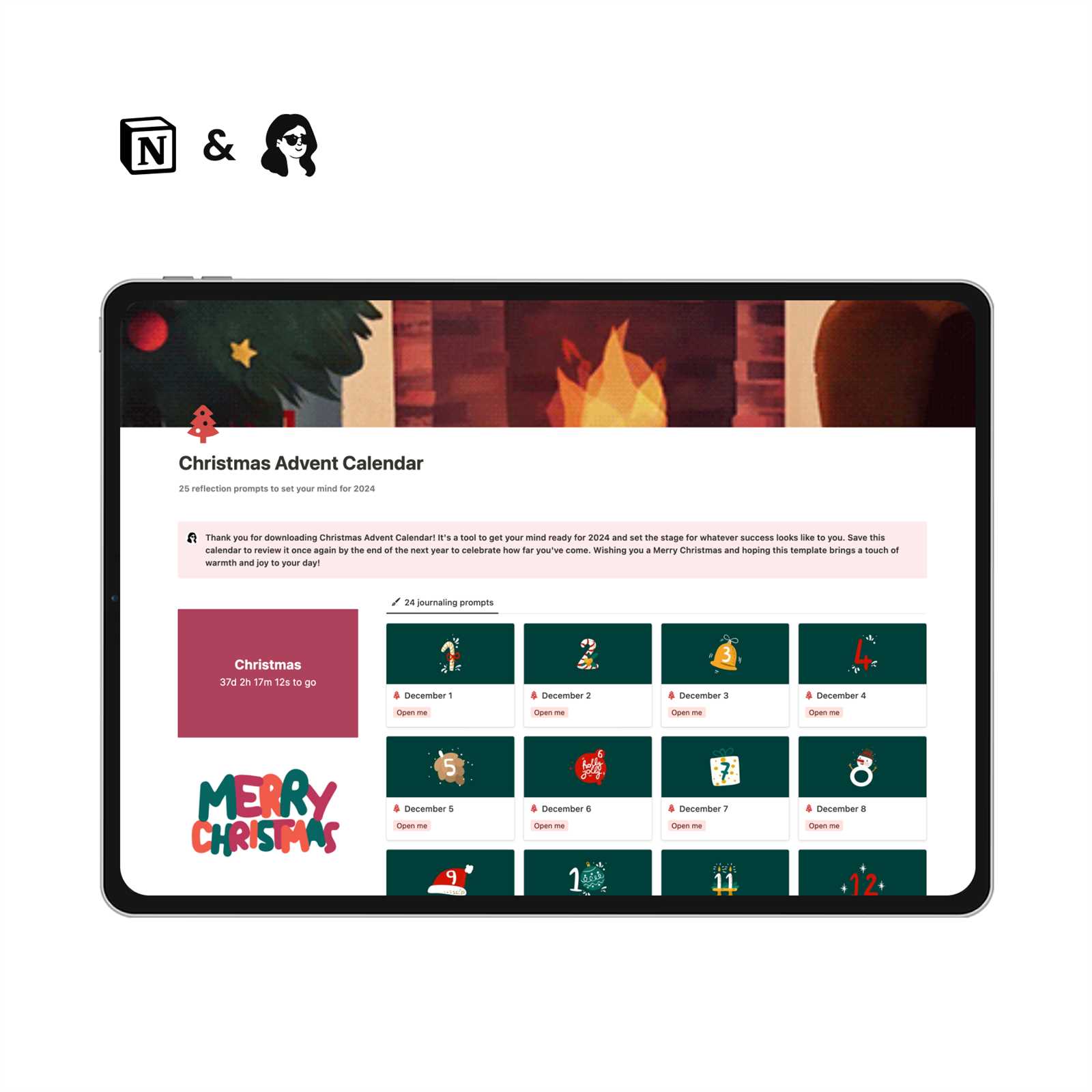 advent calendar video template