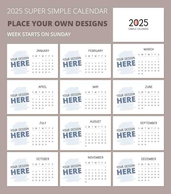 2025 calendar template customizable