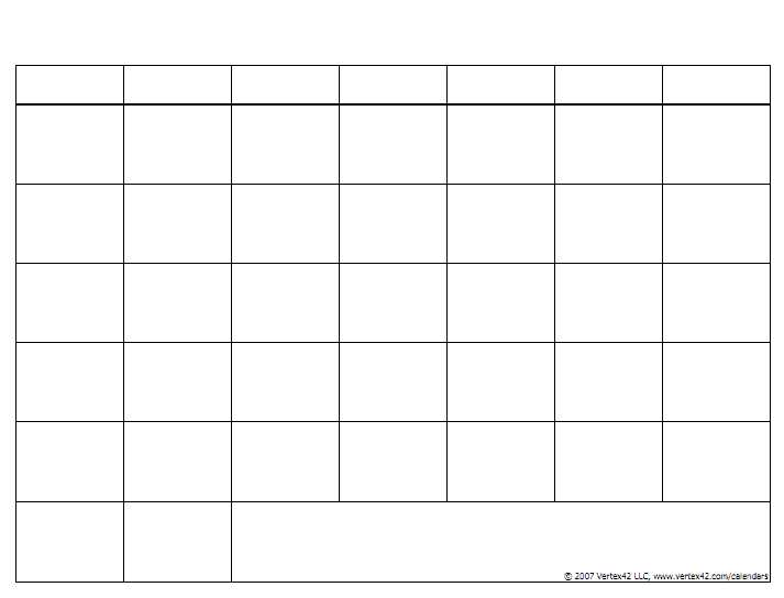 blank 28 day calendar template