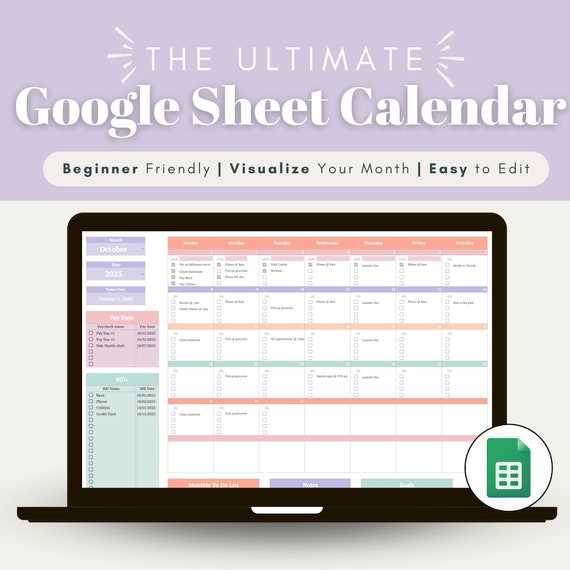 calendar template sheets 2025