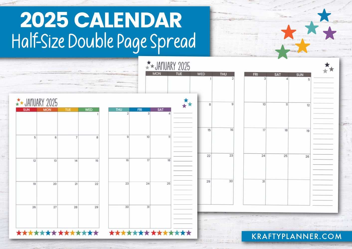 calendar template 2025 printable free