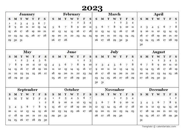 annual calendar templates