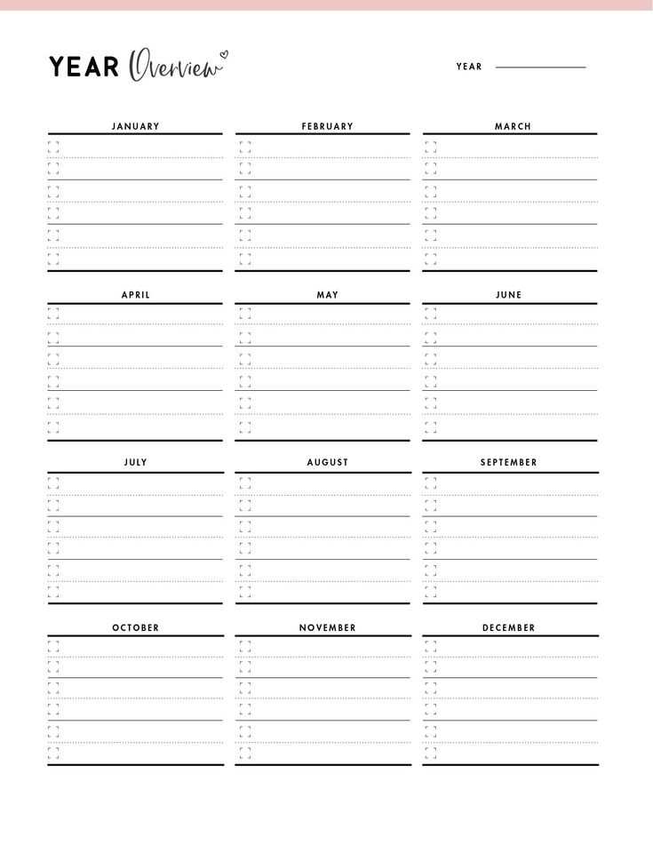 annual planning calendar template