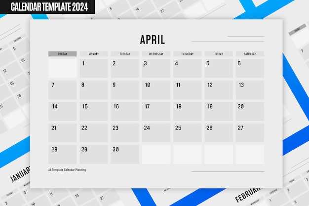 april template calendar