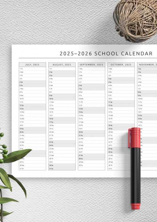 attendance calendar 2025 template free