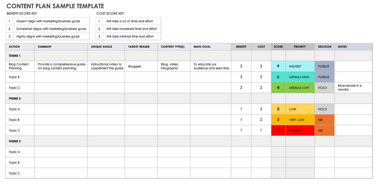 content planning calendar template