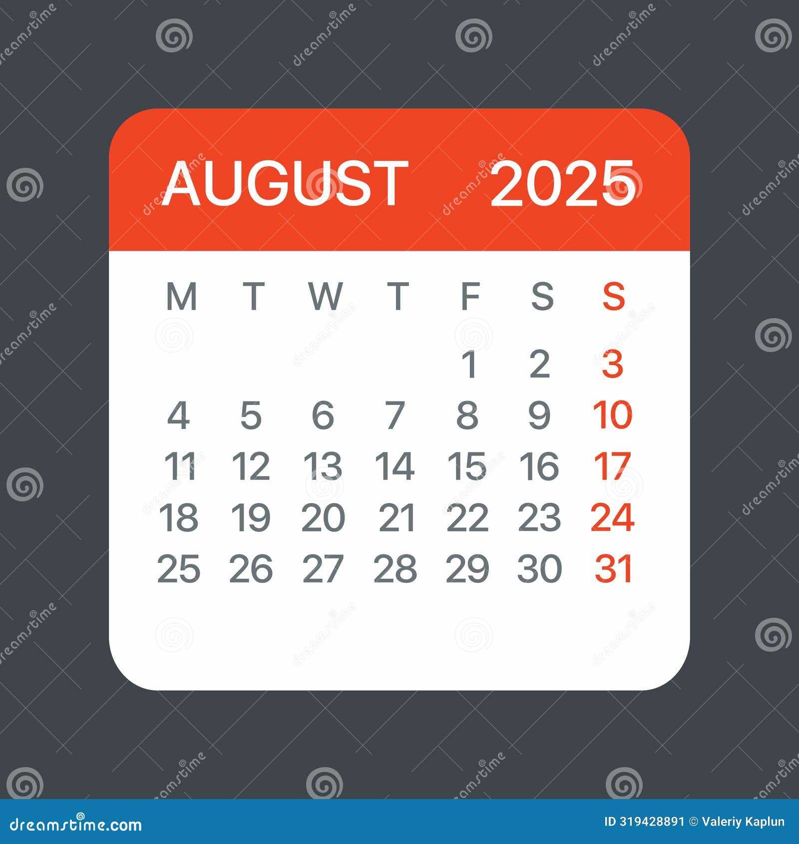 august calendar 2025 template